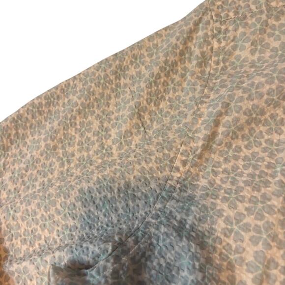 NWT J.Crew XL Seersucker Short Sleeve Button-Up Shirt Cream Print - Picture 6 of 6